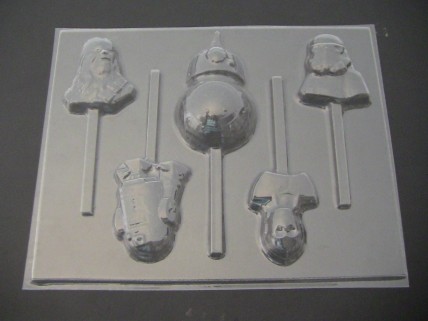 525sp Star Wonders Force Awakens Chocolate or Hard Candy Lollipop Mold